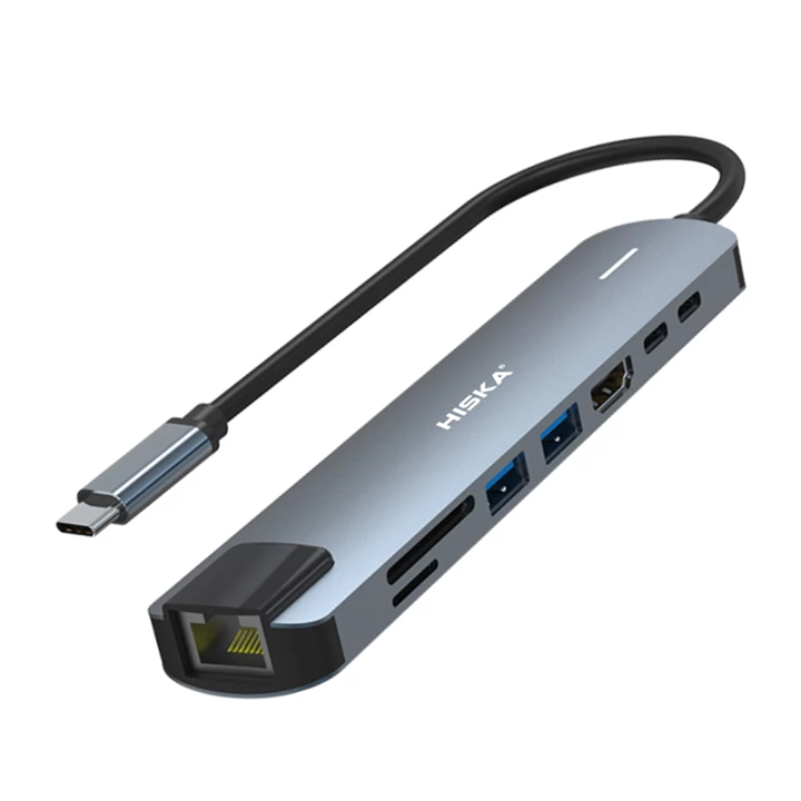 هاب USB-C هیسکا 8 پورت مدل HR-51